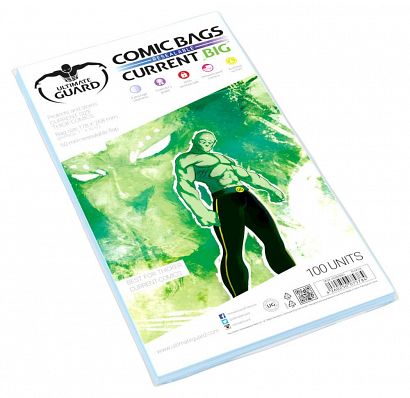 COMIC HÜLLEN CURRENT SIZE “BIG” RESEALABLE WIEDERVERSCHLIESSBAR (ULTIMATE GUARD COMIC BAGS) COMIC HÜLLEN CURRENT SIZE “BIG” RESEALABLE WIEDERVERSCHLIESSBAR (ULTIMATE GUARD COMIC BAGS)
