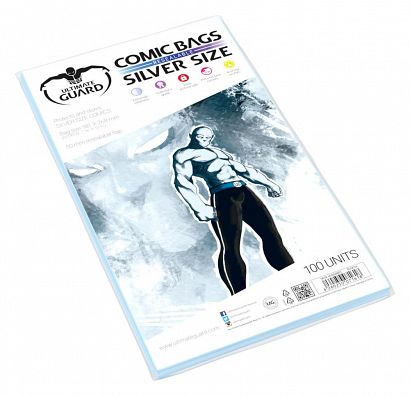 COMIC HÜLLEN SILVER SIZE RESEALABLE WIEDERVERSCHLIESSBAR (ULTIMATE GUARD COMIC BAGS) COMIC HÜLLEN SILVER SIZE RESEALABLE WIEDERVERSCHLIESSBAR (ULTIMATE GUARD COMIC BAGS)