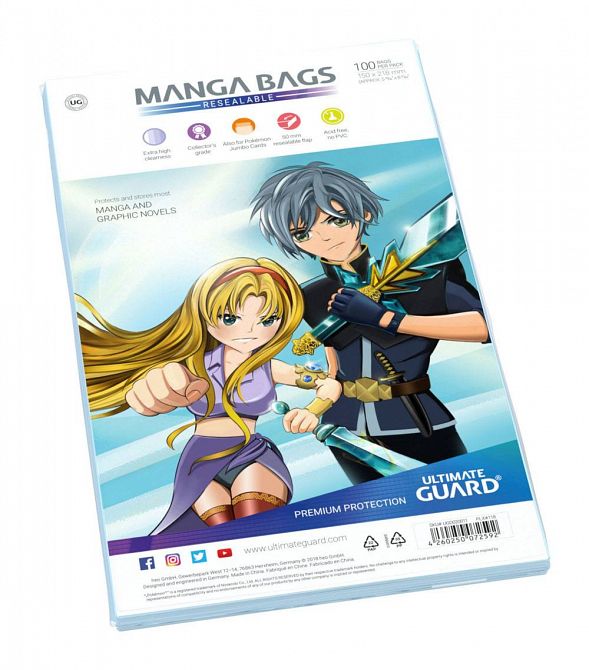 COMIC HÜLLEN MANGA / TASCHENBÜCHER (MANGA) RESEALABLE WIEDERVERSCHLIESSBAR (ULTIMATE GUARD COMIC BAGS) COMIC HÜLLEN MANGA / TASCHENBÜCHER (MANGA) RESEALABLE WIEDERVERSCHLIESSBAR (ULTIMATE GUARD COMIC BAGS)