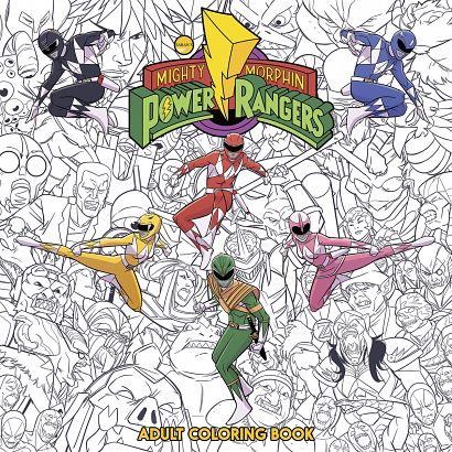 MIGHTY MORPHIN POWER RANGERS ADULT COLORING BOOK TP