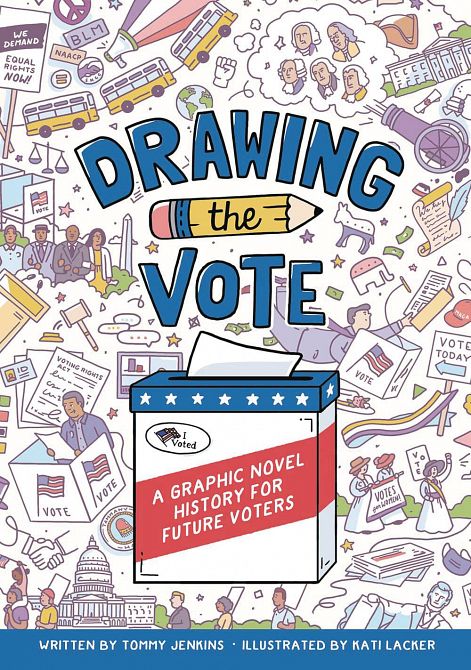 DRAWING THE VOTE ILLUS GUIDE VOTING IN AMERICA GN