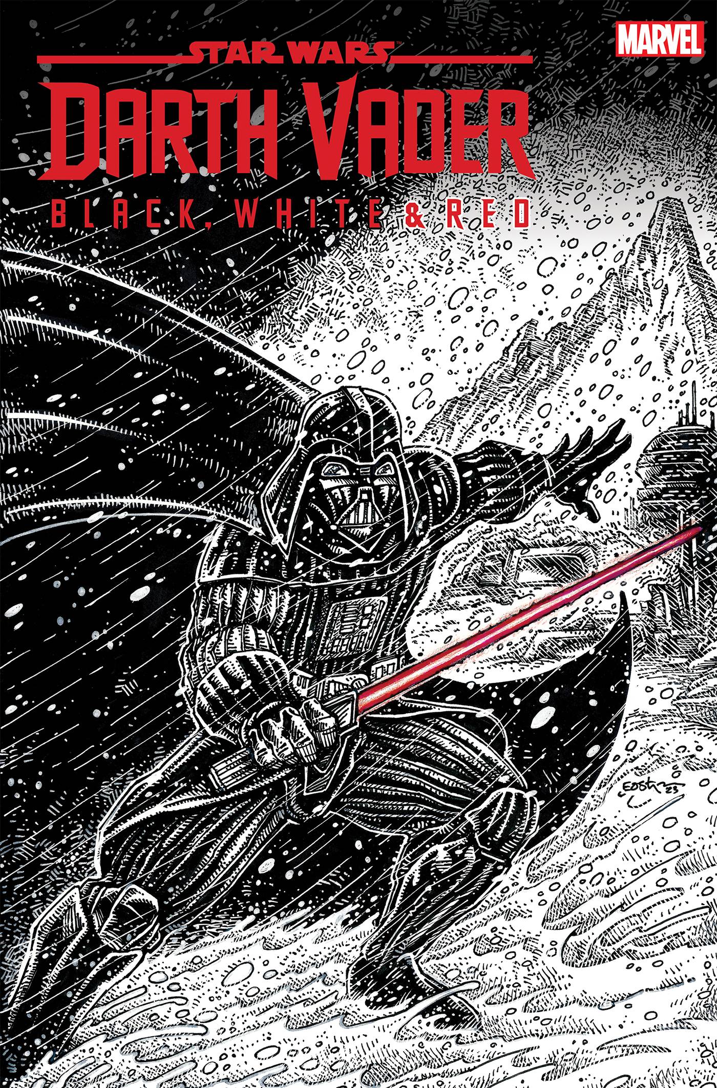 STAR WARS DARTH VADER BLACK WHITE AND RED #4