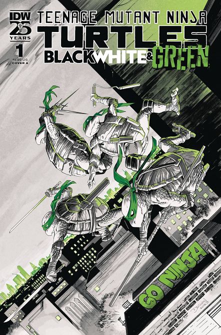 TMNT BLACK WHITE & GREEN #1 TMNT BLACK WHITE & GREEN #1