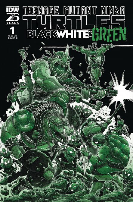 TMNT BLACK WHITE & GREEN #1 TMNT BLACK WHITE & GREEN #1