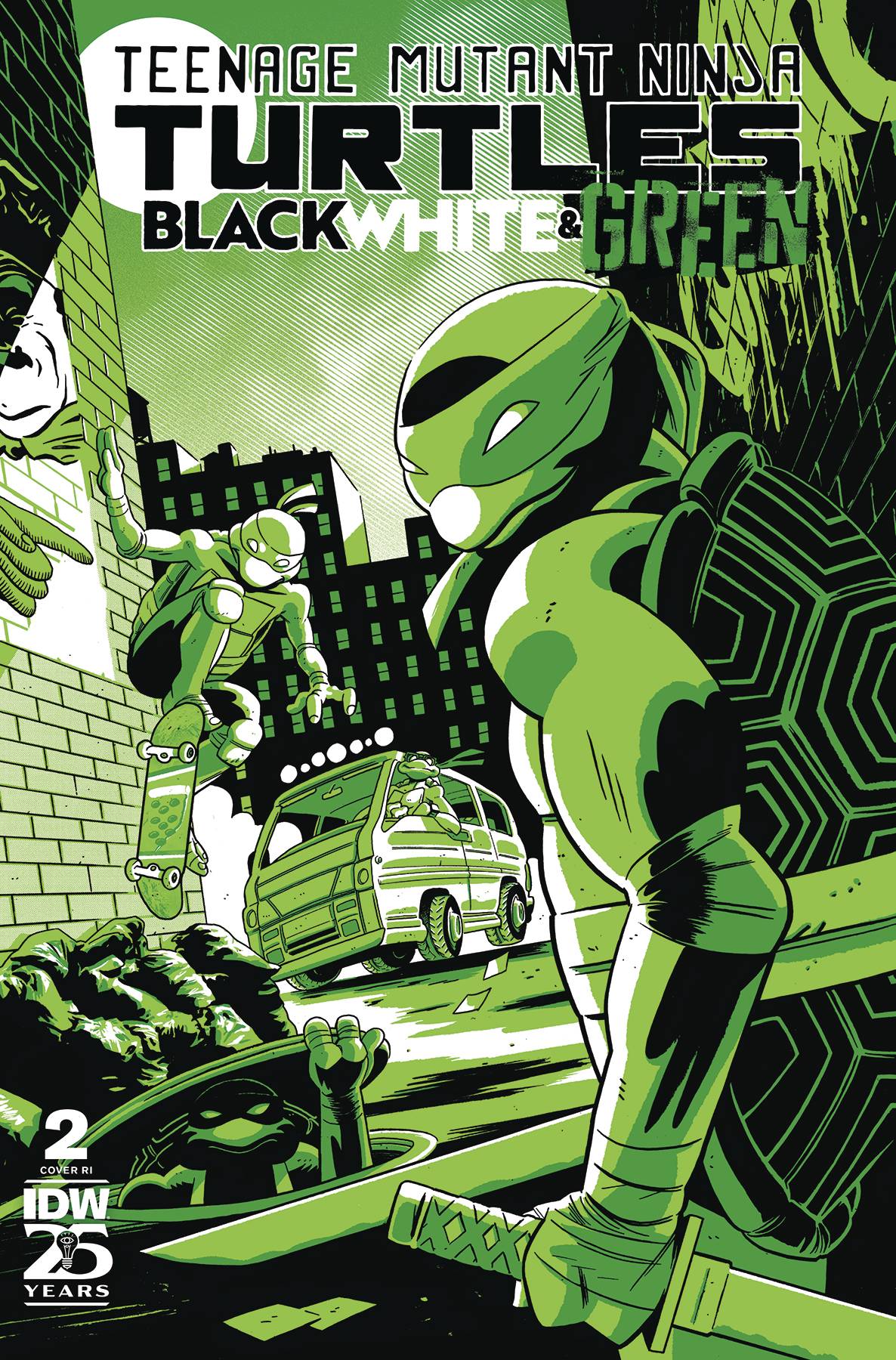 TMNT BLACK WHITE & GREEN #2 TMNT BLACK WHITE & GREEN #2