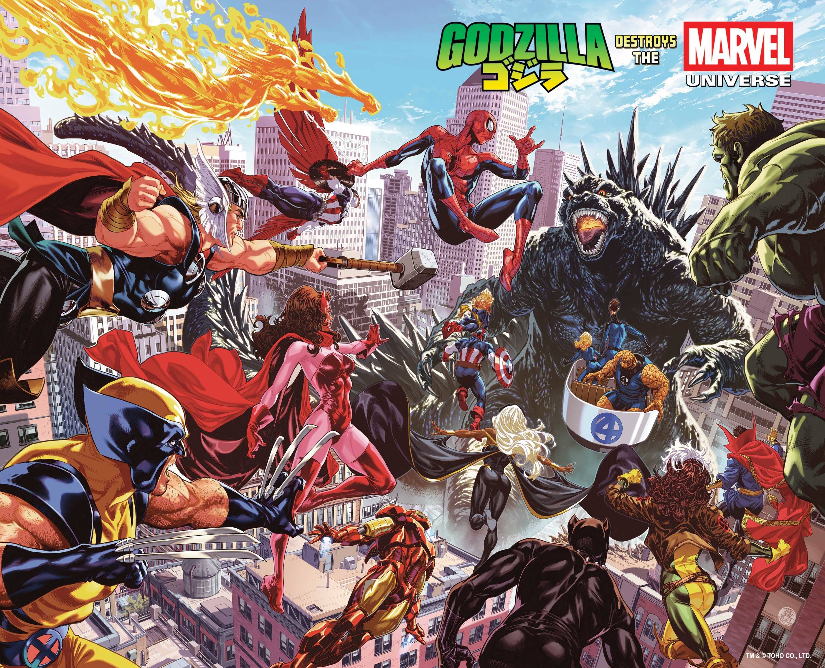 GODZILLA DESTROYS THE MARVEL UNIVERSE #1 GODZILLA DESTROYS THE MARVEL UNIVERSE #1