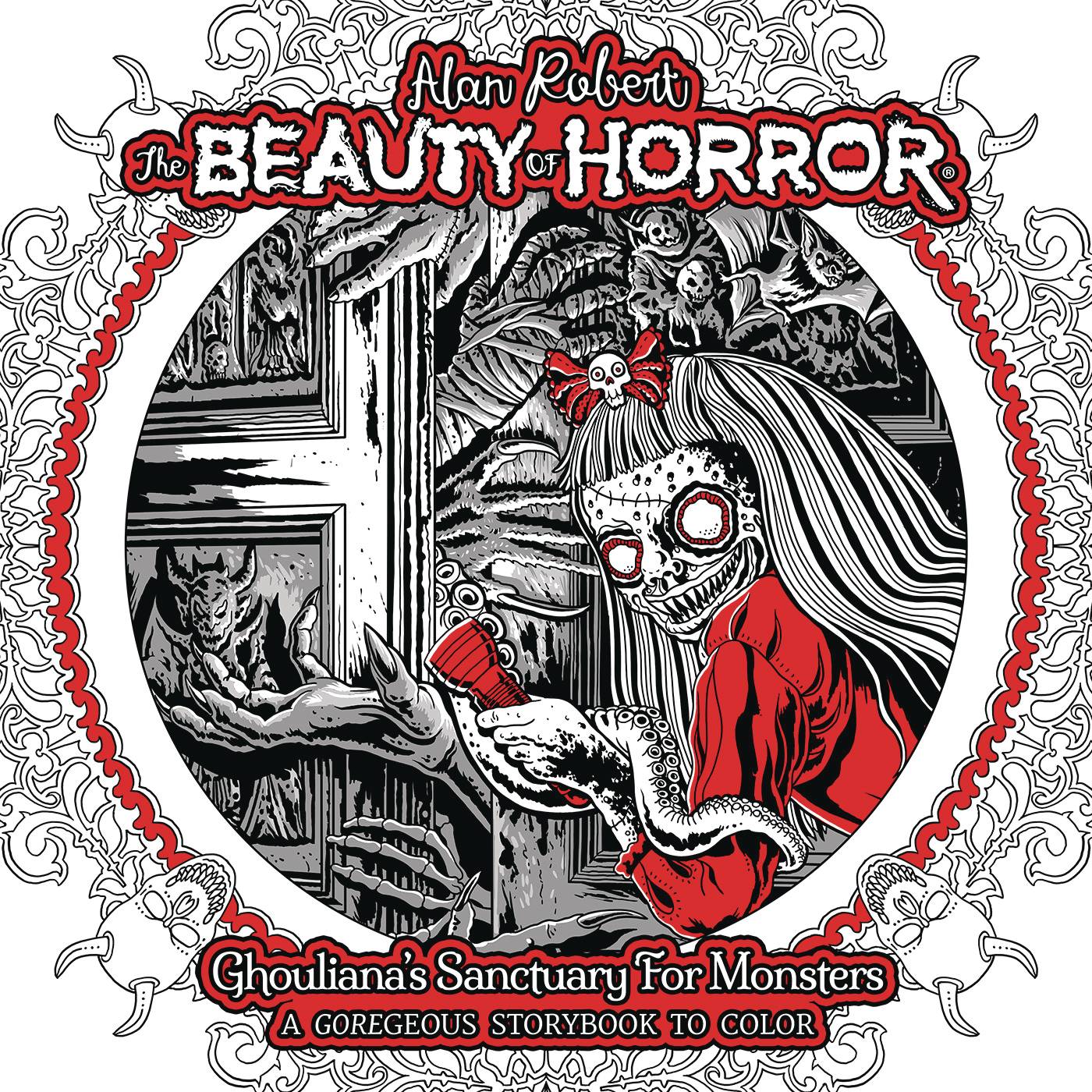BEAUTY OF HORROR GHOULIANAS SANCTUARY COLORING BOOK SC