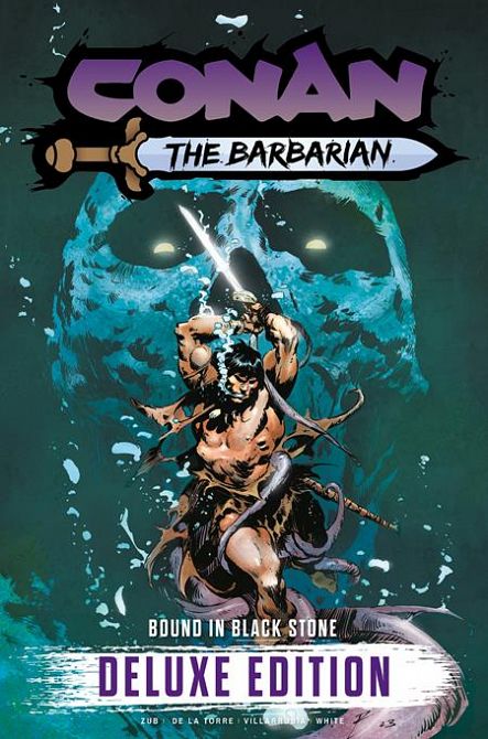 CONAN THE BARBARIAN BOUND IN BLACK STONE DELUXE EDITION HC VOL 01 DIRECT MARKET EDITION ROBERTO DE LA TORRE SKULL CVR CONAN THE BARBARIAN BOUND IN BLACK STONE DELUXE EDITION HC VOL 01 DIRECT MARKET EDITION ROBERTO DE LA TORRE SKULL CVR