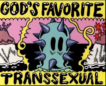 BOY ISLAND GODS FAVORITE TRANSSEXUAL STICKER #1 BOY ISLAND GODS FAVORITE TRANSSEXUAL STICKER #1