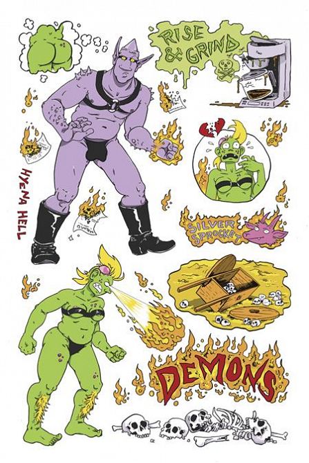 DEMONS RISE AND GRIND STICKER SHEET #1 DEMONS RISE AND GRIND STICKER SHEET #1