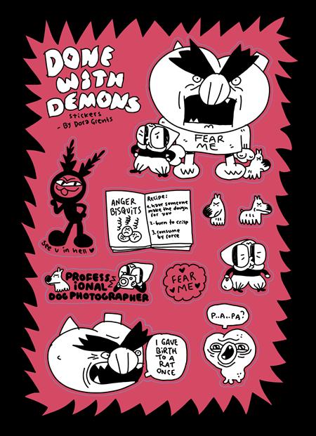 DONE WITH DEMONS STICKER SHEET #1 DONE WITH DEMONS STICKER SHEET #1