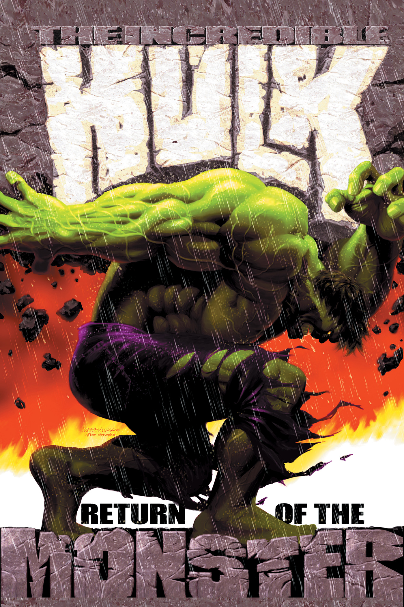 INCREDIBLE HULK RETURN OF THE MONSTER OMNIBUS KAARE ANDREWS COVER HC INCREDIBLE HULK RETURN OF THE MONSTER OMNIBUS KAARE ANDREWS COVER HC