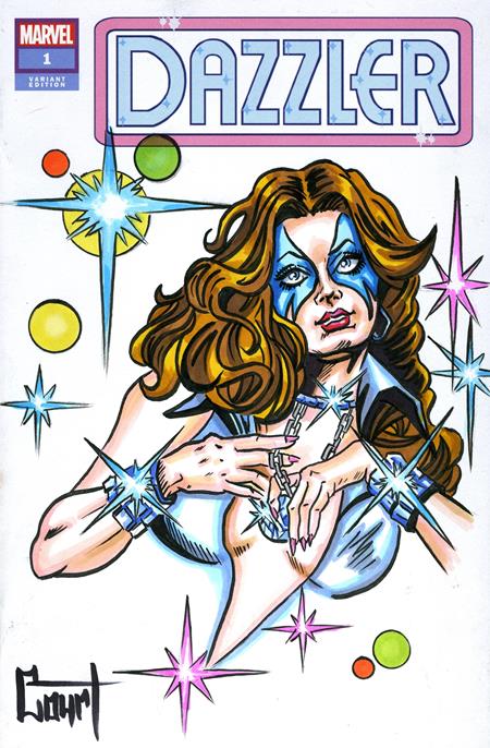 DF MARVEL COMICS COMMISSIONED COVER ART SIGNED AND REMARKED BY JESSICA COURT WITH DAZZLER SKETCH #1