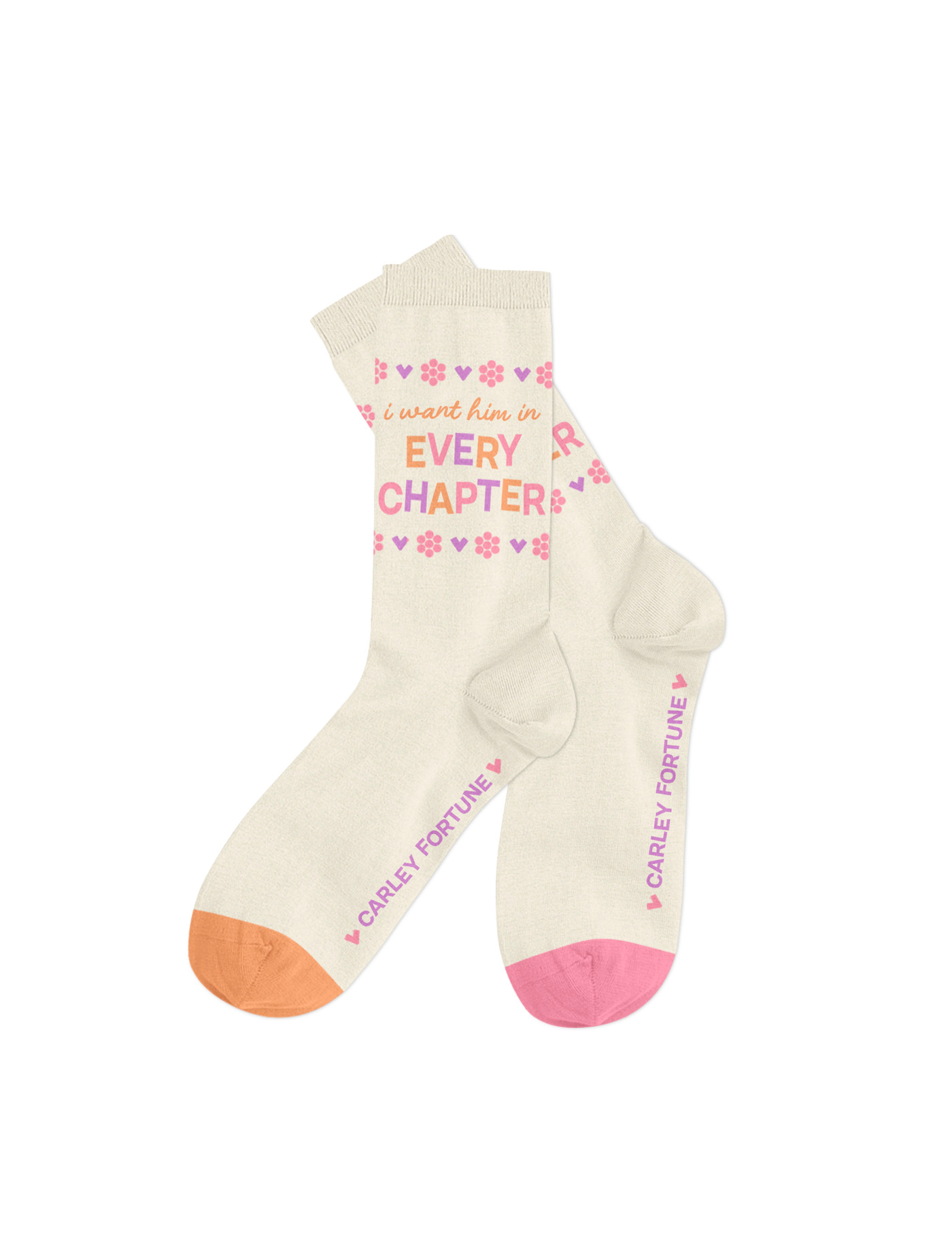 CARLEY FORTUNE EVERY CHAPTER SOCKS - LARGE