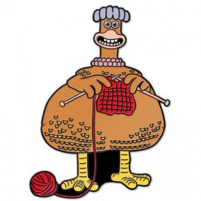 AARDMAN 50 CHICKEN RUN DOTN BABS ENAMEL PIN BADGE #1