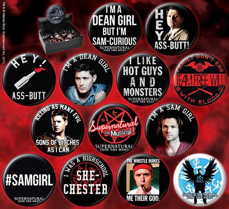 ATA-BOY HORROR MOVIES 144 PIECE BUTTTON ASST (NET)