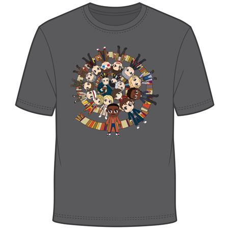 DOCTOR WHO KAWAII TITANS DOCTORS SCARF VORTEX BY KELLY YATES T-SHIRT L #1